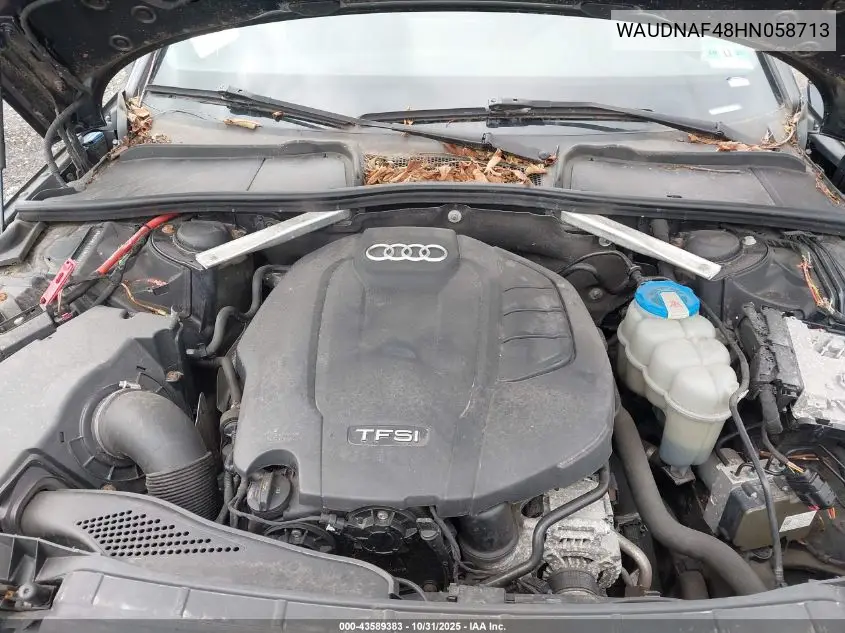 WAUDNAF48HN058713 2017 Audi A4 2.0T Season Of Audi Premium