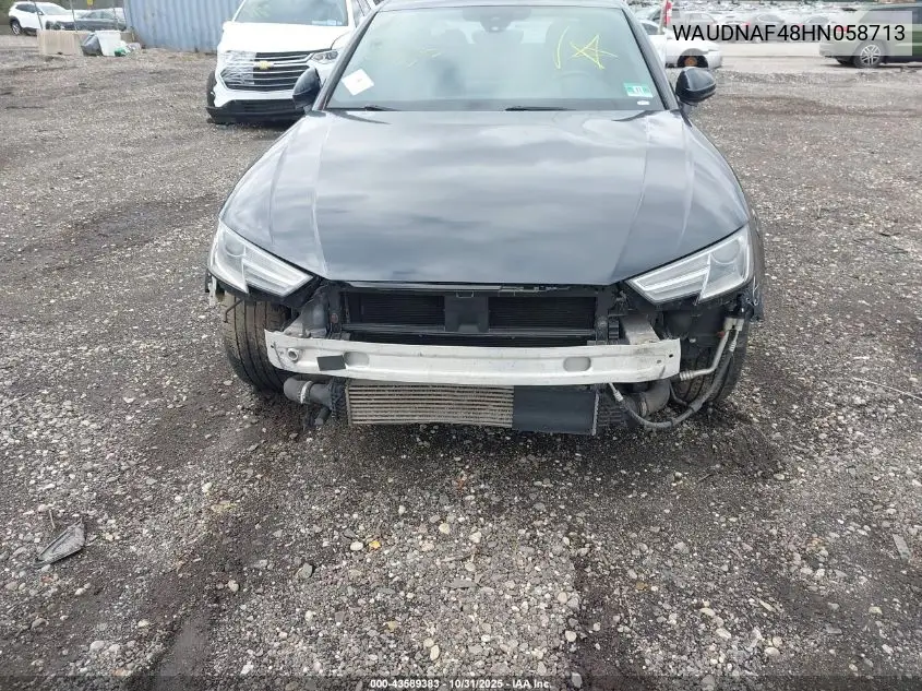 WAUDNAF48HN058713 2017 Audi A4 2.0T Season Of Audi Premium