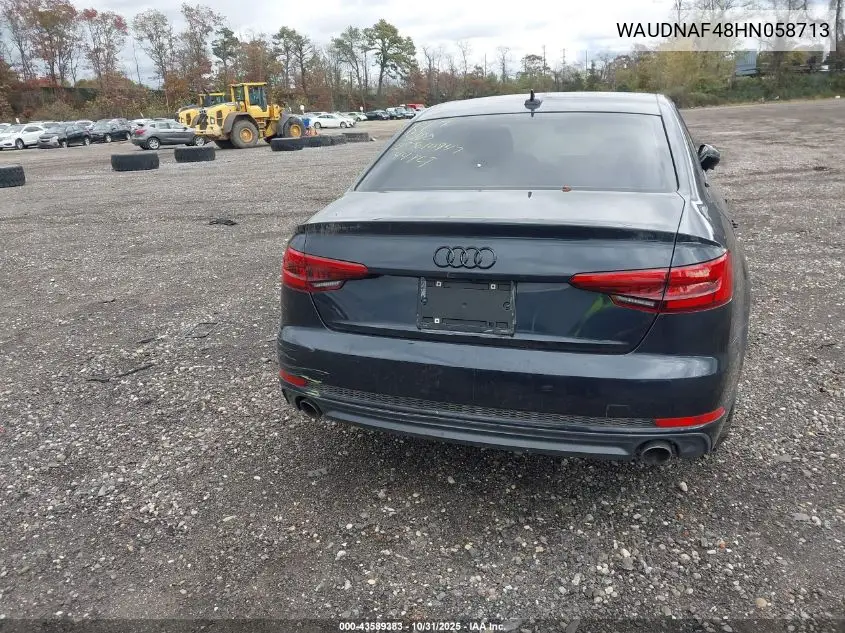WAUDNAF48HN058713 2017 Audi A4 2.0T Season Of Audi Premium
