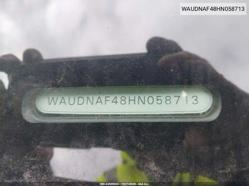 WAUDNAF48HN058713 2017 Audi A4 2.0T Season Of Audi Premium