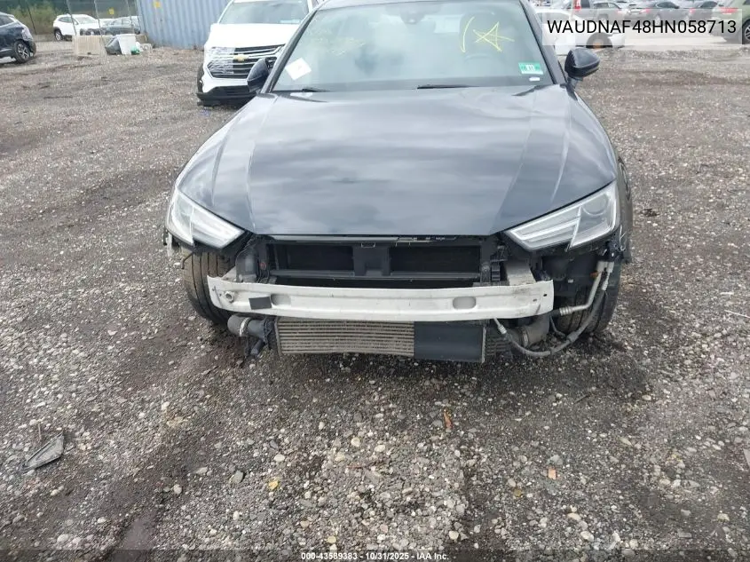 WAUDNAF48HN058713 2017 Audi A4 2.0T Season Of Audi Premium