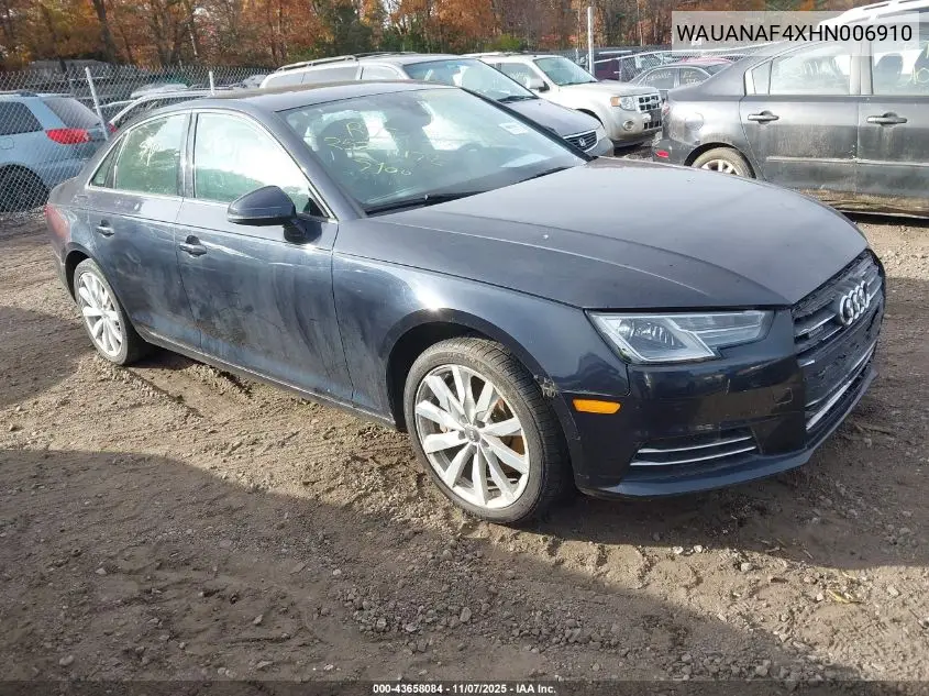 WAUANAF4XHN006910 2017 Audi A4 2.0T Premium
