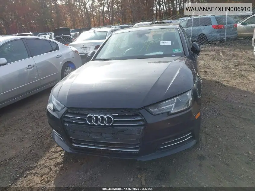 WAUANAF4XHN006910 2017 Audi A4 2.0T Premium