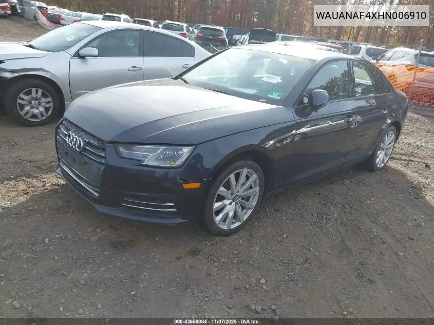 WAUANAF4XHN006910 2017 Audi A4 2.0T Premium
