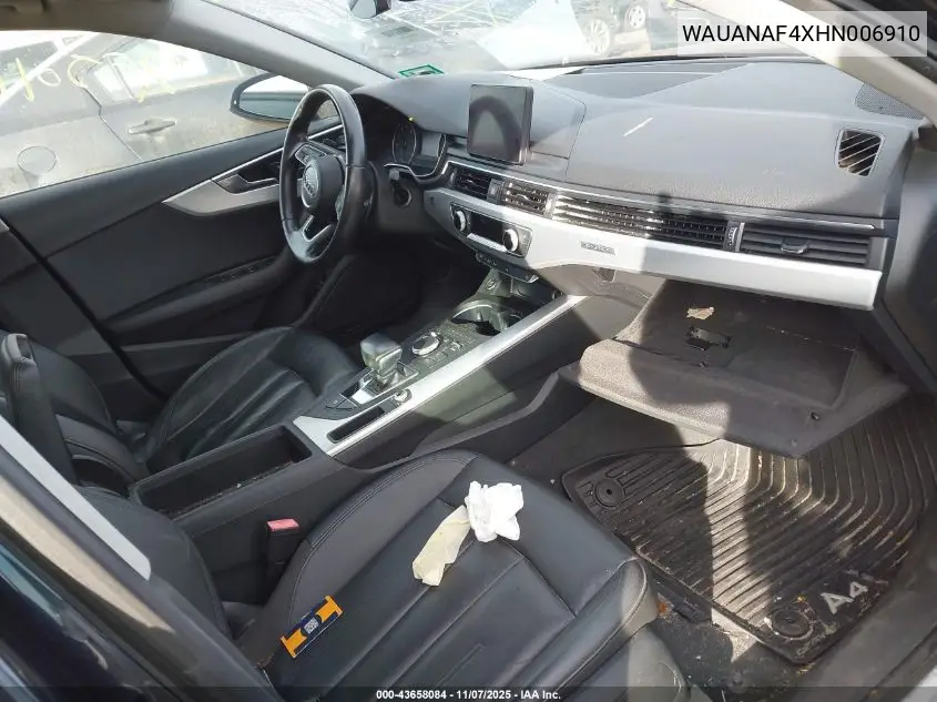 WAUANAF4XHN006910 2017 Audi A4 2.0T Premium