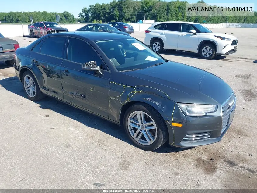 2017 Audi A4 Premium VIN: WAUANAF45HN010413 Lot: 45441321