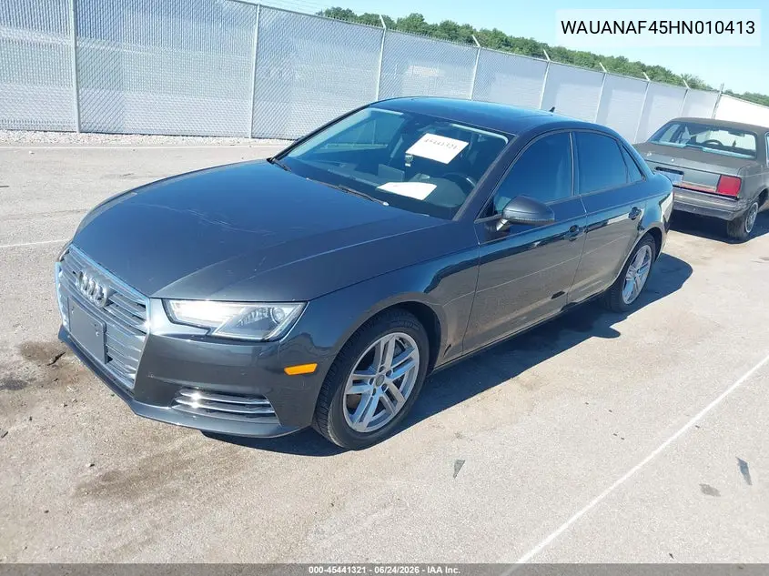 2017 Audi A4 Premium VIN: WAUANAF45HN010413 Lot: 45441321