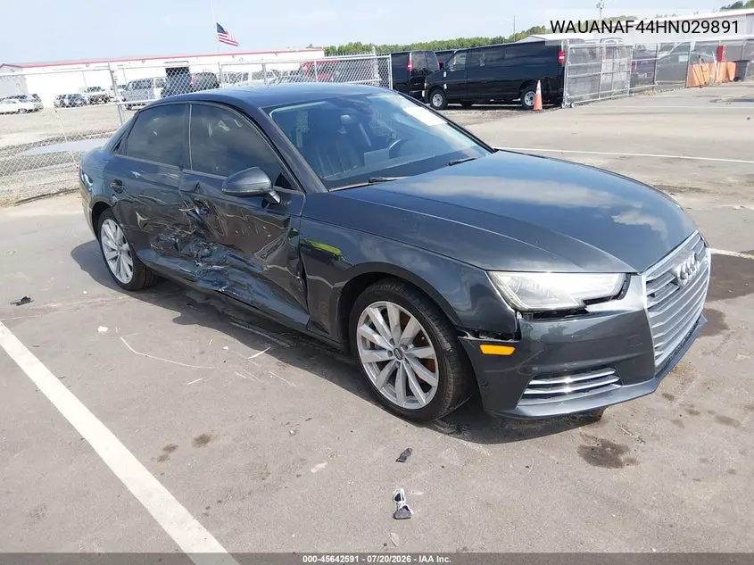 2017 Audi A4 Premium VIN: WAUANAF44HN029891 Lot: 45642591