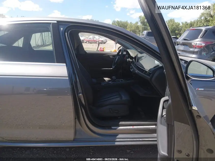 2018 Audi A4 2.0T Premium VIN: WAUFNAF4XJA181368 Lot: 45414883
