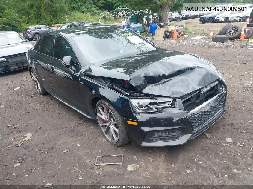2018 Audi A4 2.0T Premium/2.0T Tech Premium VIN: WAUENAF49JN009501 Lot: 45446351