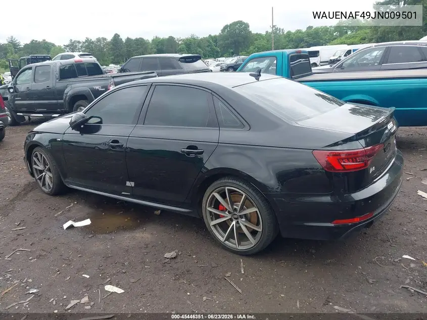 2018 Audi A4 2.0T Premium/2.0T Tech Premium VIN: WAUENAF49JN009501 Lot: 45446351