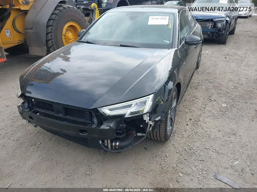 2018 Audi A4 2.0T Premium/2.0T Tech Premium VIN: WAUENAF47JA207775 Lot: 45487860