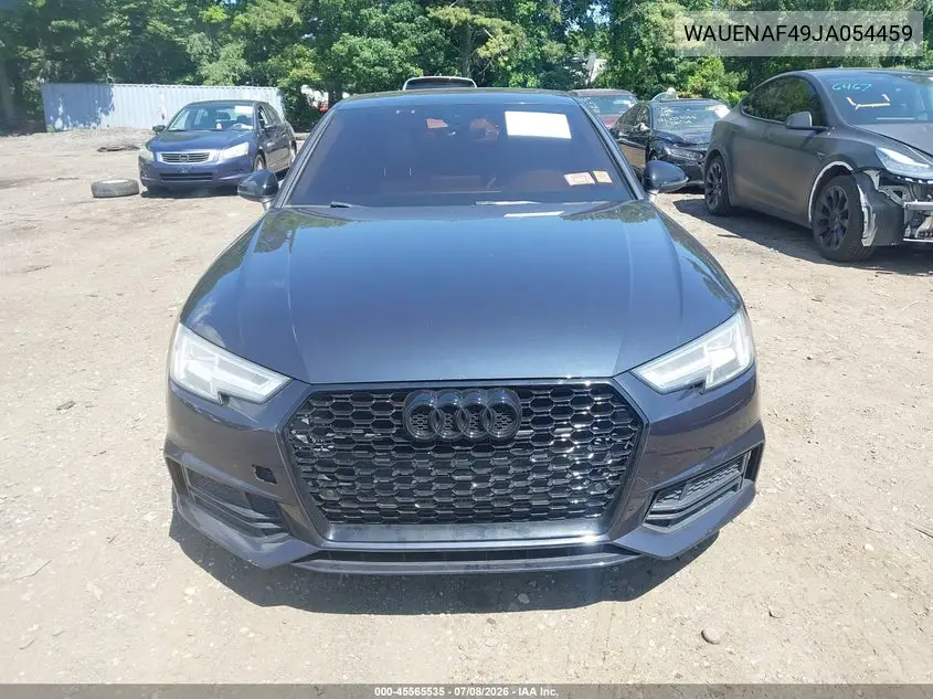 2018 Audi A4 2.0T Premium/2.0T Tech Premium VIN: WAUENAF49JA054459 Lot: 45565535
