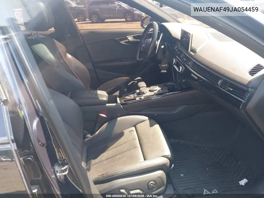 2018 Audi A4 2.0T Premium/2.0T Tech Premium VIN: WAUENAF49JA054459 Lot: 45565535