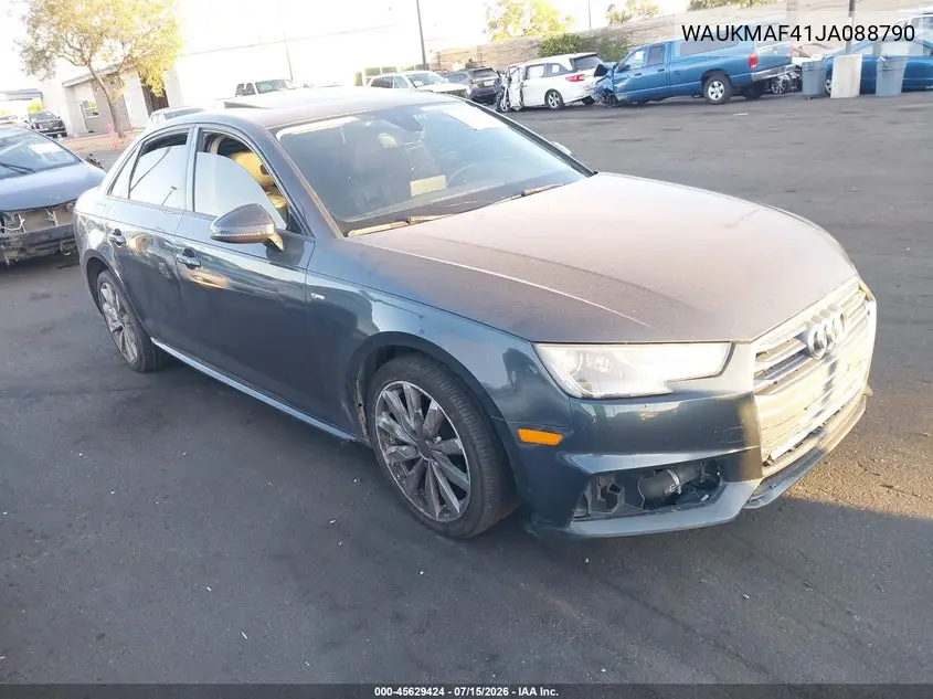 2018 Audi A4 2.0T Tech Ultra Premium/2.0T Ultra Premium VIN: WAUKMAF41JA088790 Lot: 45629424