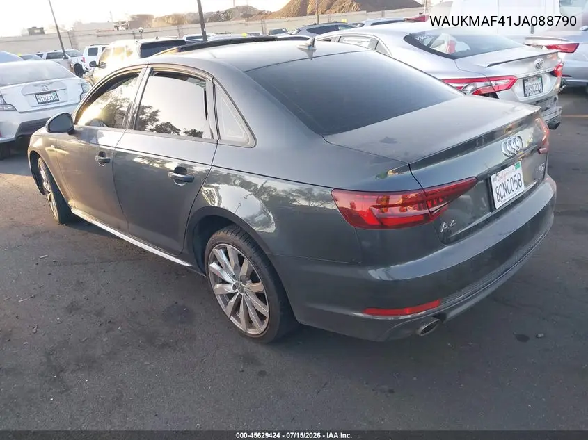 2018 Audi A4 2.0T Tech Ultra Premium/2.0T Ultra Premium VIN: WAUKMAF41JA088790 Lot: 45629424