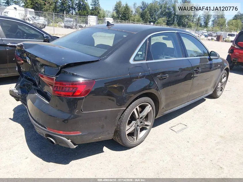 2018 Audi A4 2.0T Premium/2.0T Tech Premium VIN: WAUENAF41JA120776 Lot: 45633410