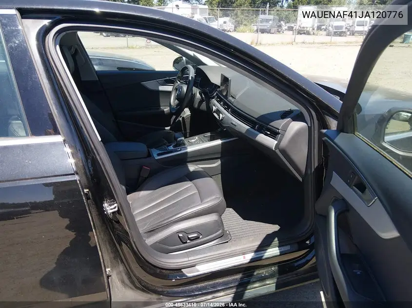 2018 Audi A4 2.0T Premium/2.0T Tech Premium VIN: WAUENAF41JA120776 Lot: 45633410