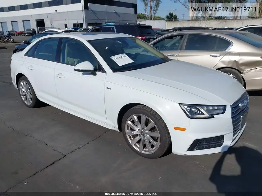 2018 Audi A4 2.0T Tech Ultra Premium/2.0T Ultra Premium VIN: WAUKMAF47JN019711 Lot: 45644565
