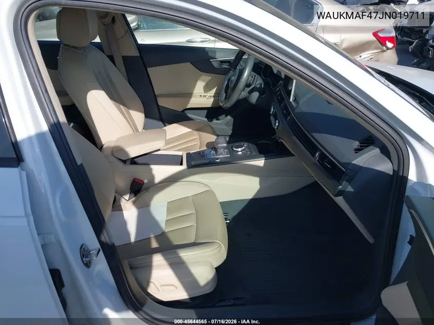 2018 Audi A4 2.0T Tech Ultra Premium/2.0T Ultra Premium VIN: WAUKMAF47JN019711 Lot: 45644565