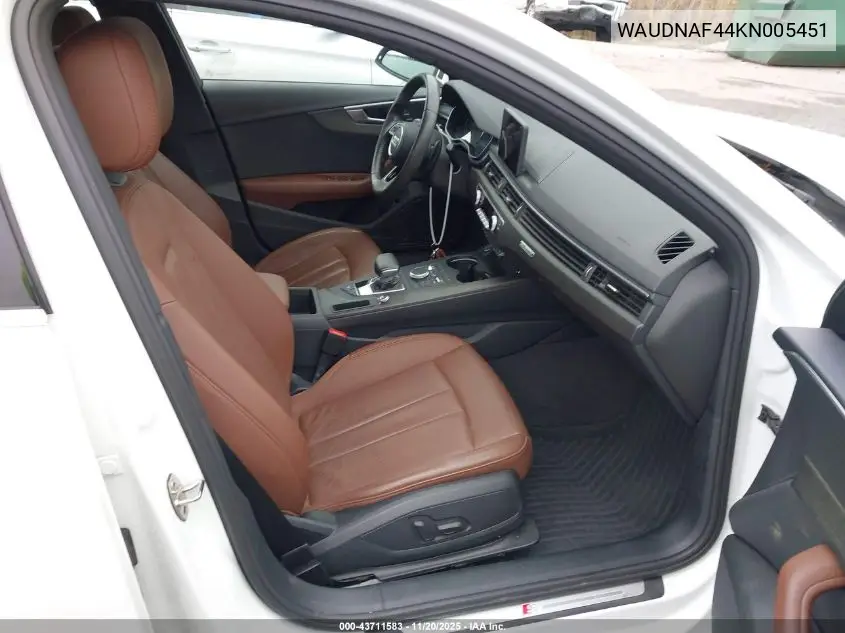 WAUDNAF44KN005451 2019 Audi A4 45 Premium