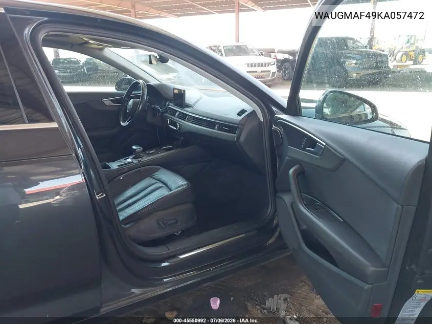2019 Audi A4 40 Premium/40 Titanium Premium VIN: WAUGMAF49KA057472 Lot: 45550992