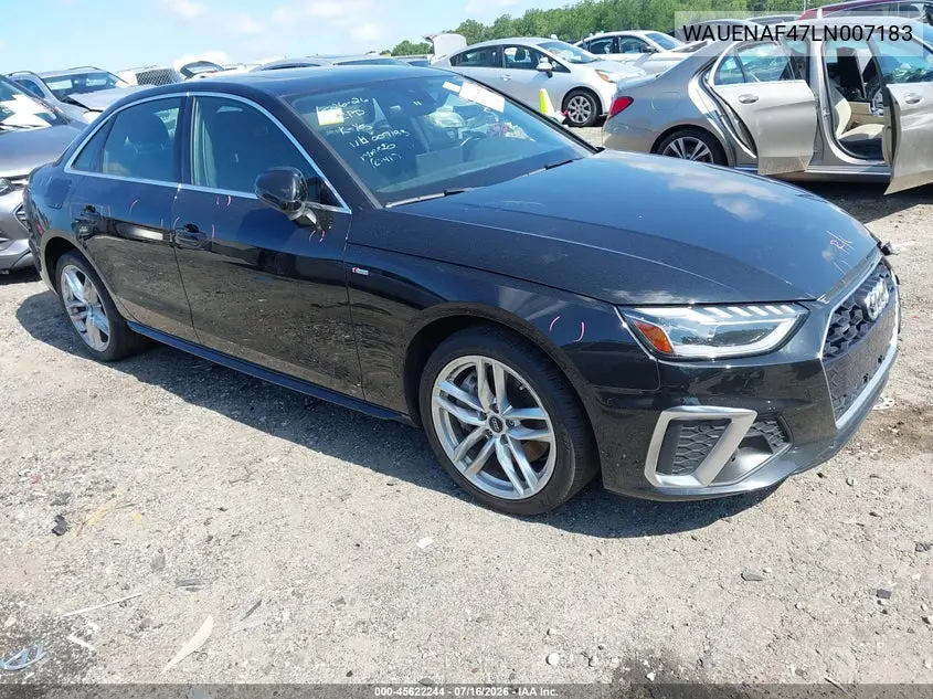 2020 Audi A4 Premium Plus 45 Tfsi Quattro S Tronic VIN: WAUENAF47LN007183 Lot: 45622244