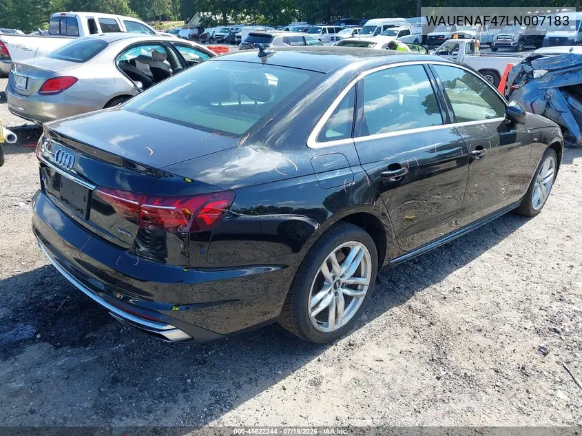 2020 Audi A4 Premium Plus 45 Tfsi Quattro S Tronic VIN: WAUENAF47LN007183 Lot: 45622244