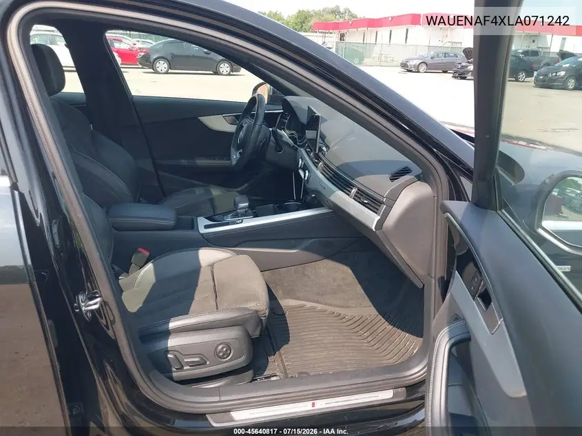 2020 Audi A4 Premium Plus 45 Tfsi Quattro S Tronic VIN: WAUENAF4XLA071242 Lot: 45640817