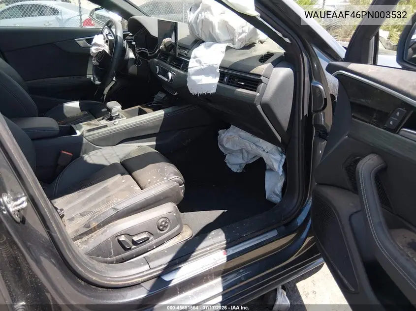 2023 Audi A4 Premium Plus 45 Tfsi S Line Quattro S Tronic VIN: WAUEAAF46PN003532 Lot: 45651564
