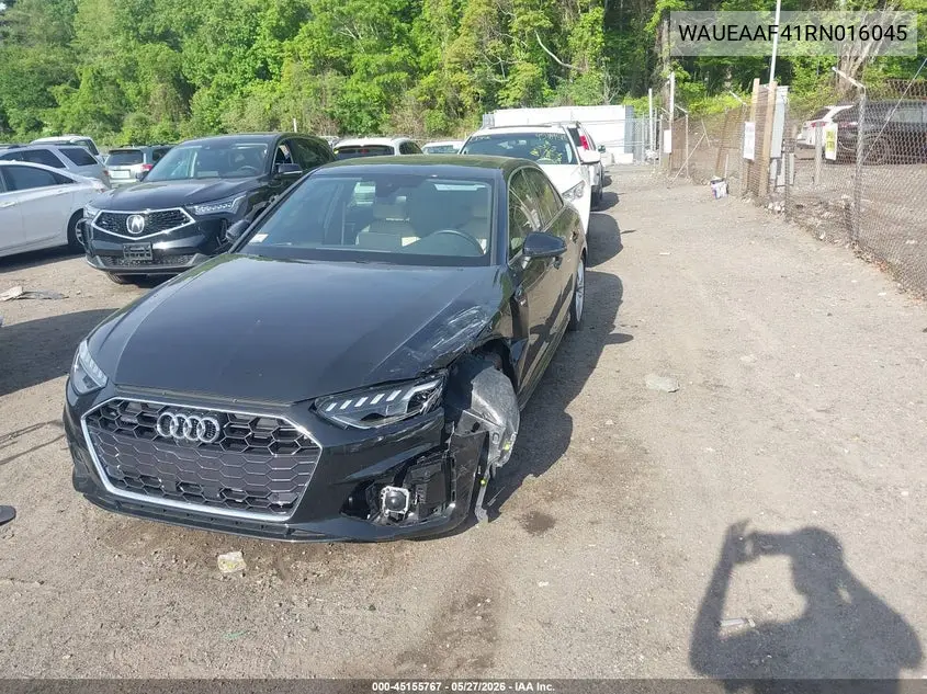 2024 Audi A4 Premium Plus 45 Tfsi S Line Quattro S Tronic VIN: WAUEAAF41RN016045 Lot: 45155767
