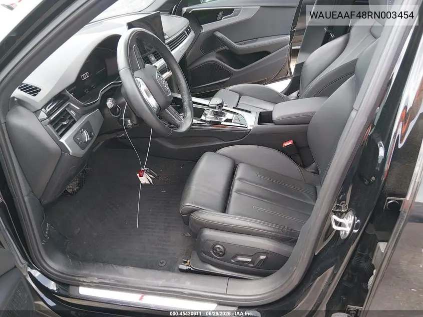 2024 Audi A4 Premium Plus 45 Tfsi S Line Quattro S Tronic VIN: WAUEAAF48RN003454 Lot: 45430911