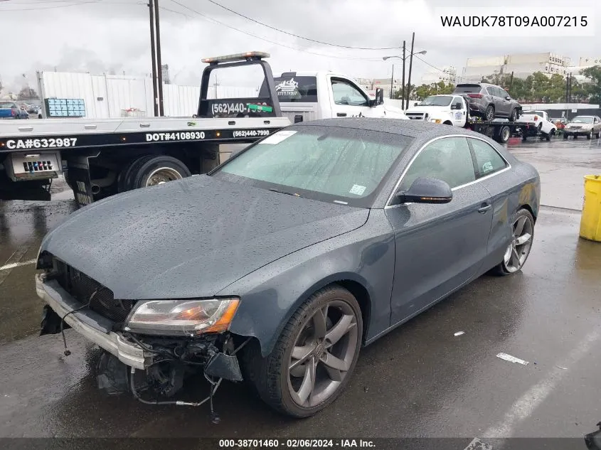 2009 Audi A5 3.2L VIN: WAUDK78T09A007215 Lot: 38701460