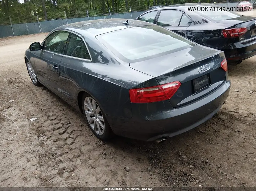 2009 Audi A5 3.2L VIN: WAUDK78T49A013857 Lot: 45533648