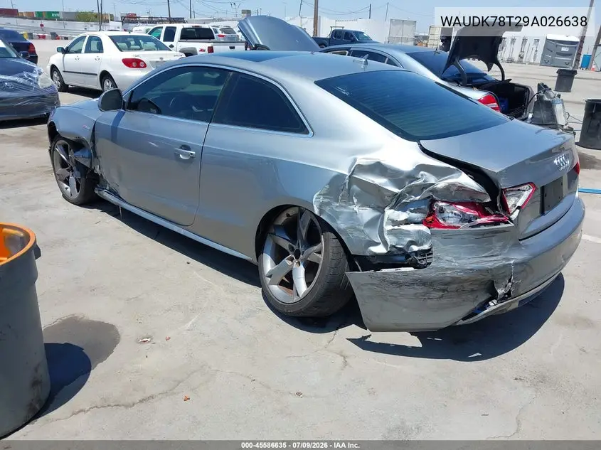 2009 Audi A5 3.2L VIN: WAUDK78T29A026638 Lot: 45586635