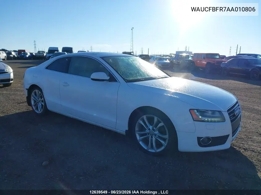 2010 Audi A5 Premium VIN: WAUCFBFR7AA010806 Lot: 12639549