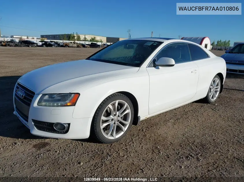 2010 Audi A5 Premium VIN: WAUCFBFR7AA010806 Lot: 12639549