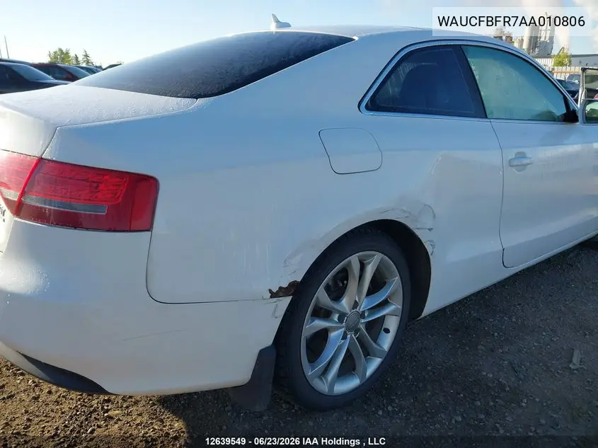2010 Audi A5 Premium VIN: WAUCFBFR7AA010806 Lot: 12639549