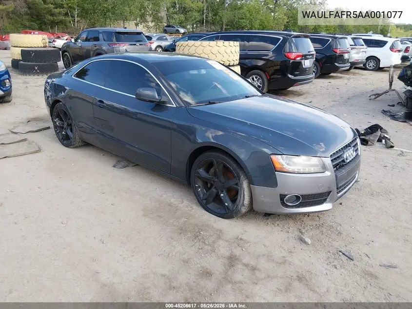 2010 Audi A5 2.0T Premium VIN: WAULFAFR5AA001077 Lot: 45206617