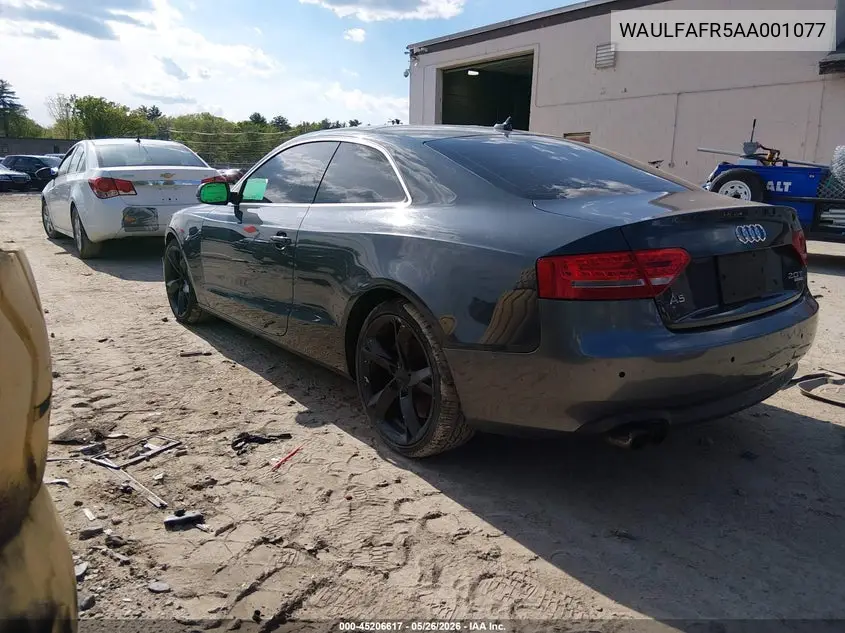 2010 Audi A5 2.0T Premium VIN: WAULFAFR5AA001077 Lot: 45206617