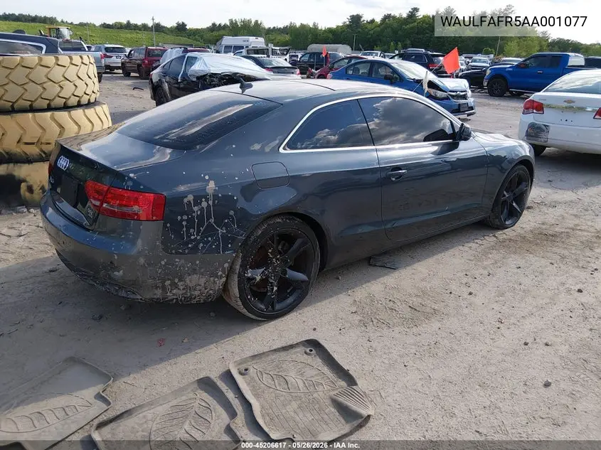 2010 Audi A5 2.0T Premium VIN: WAULFAFR5AA001077 Lot: 45206617
