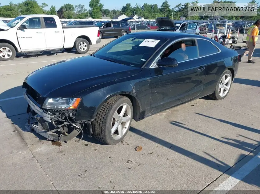 2010 Audi A5 2.0T Premium VIN: WAULFAFR6AA063765 Lot: 45452096