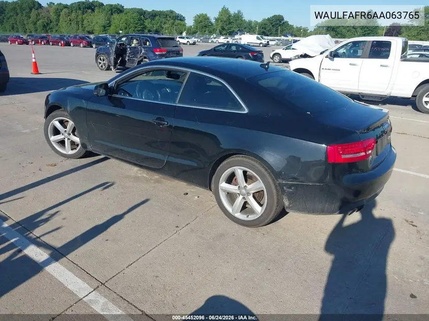2010 Audi A5 2.0T Premium VIN: WAULFAFR6AA063765 Lot: 45452096