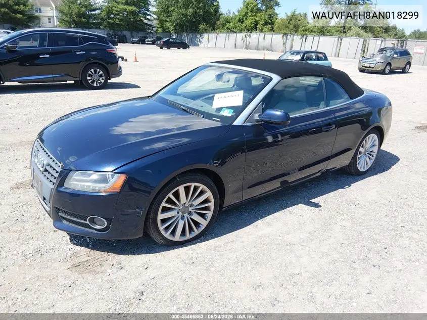 2010 Audi A5 2.0T Premium VIN: WAUVFAFH8AN018299 Lot: 45466853
