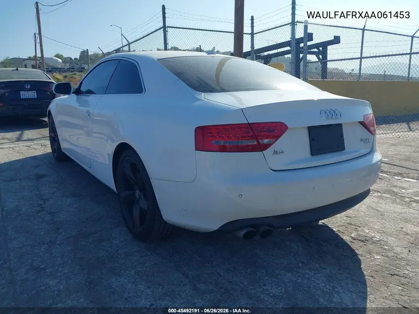 2010 Audi A5 2.0T Premium VIN: WAULFAFRXAA061453 Lot: 45492191
