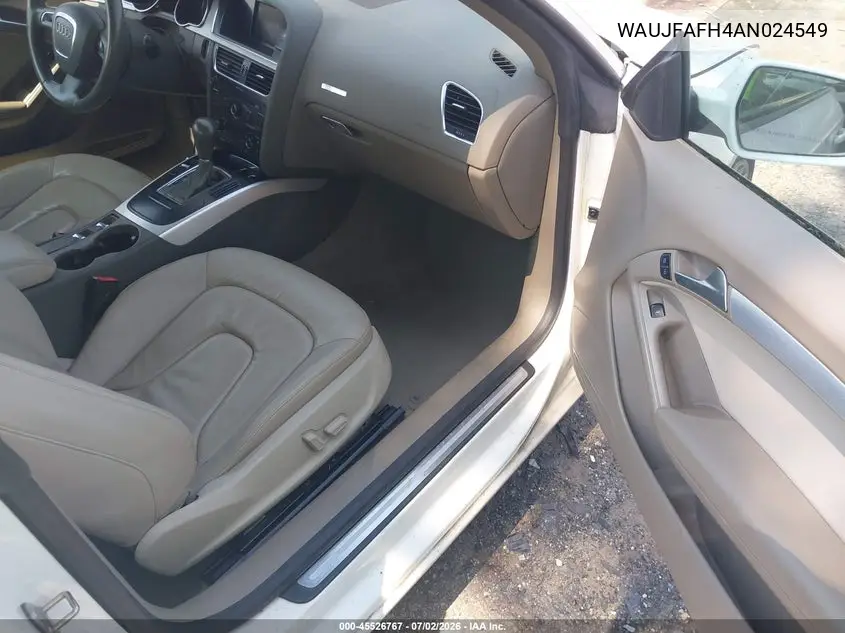 2010 Audi A5 2.0T Premium VIN: WAUJFAFH4AN024549 Lot: 45526767