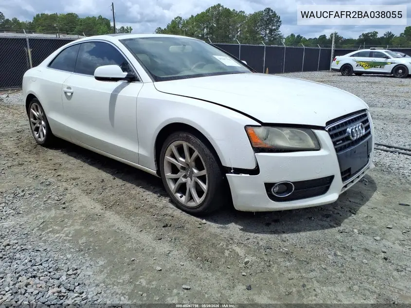 2011 Audi A5 2.0T Premium VIN: WAUCFAFR2BA038055 Lot: 45247756