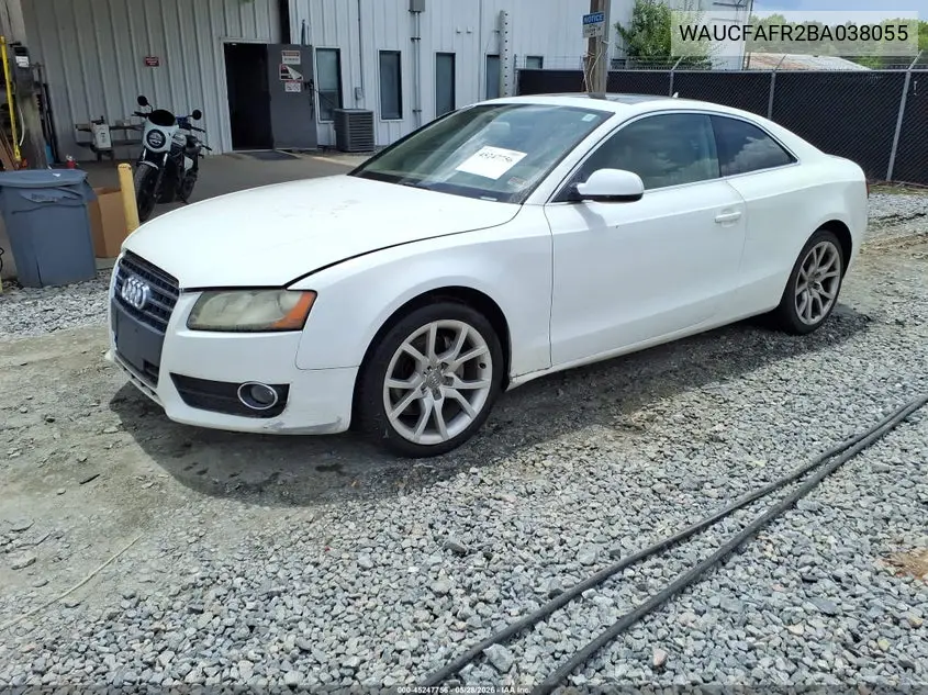 2011 Audi A5 2.0T Premium VIN: WAUCFAFR2BA038055 Lot: 45247756