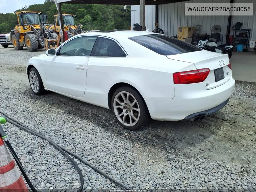 2011 Audi A5 2.0T Premium VIN: WAUCFAFR2BA038055 Lot: 45247756