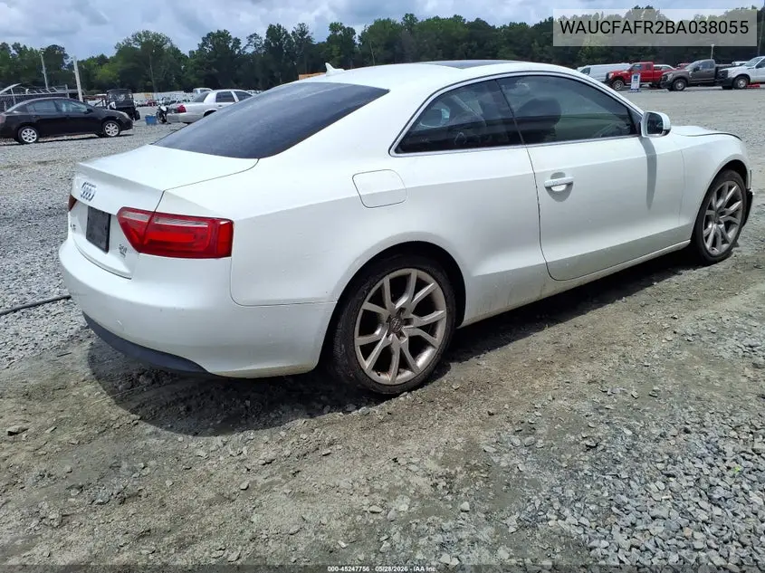 2011 Audi A5 2.0T Premium VIN: WAUCFAFR2BA038055 Lot: 45247756